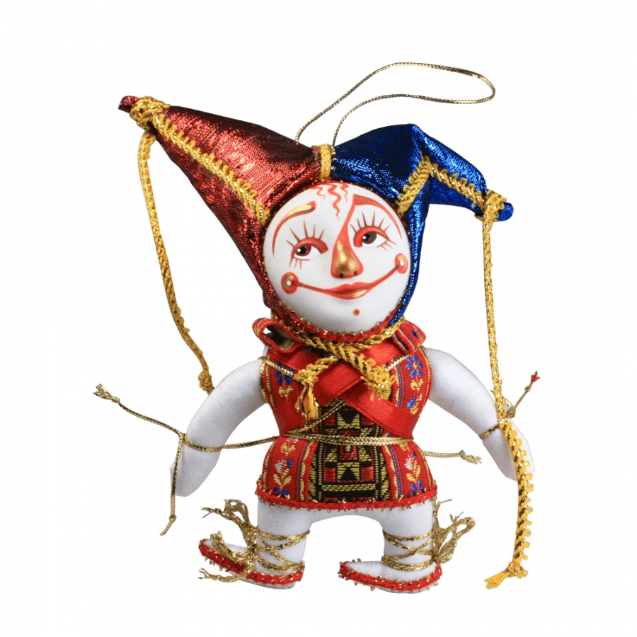 Новогодний скоморох кукла. Елочная игрушка скоморох. Клоун фабрика ариэль. Новогодняя игрушка клоун. Мастерская на ланском куклы.
