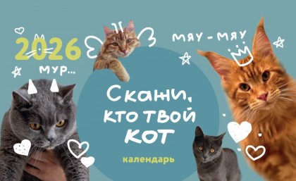 Календарь-домик настольный "Скажи, кто твой кот" 2026 перекидной